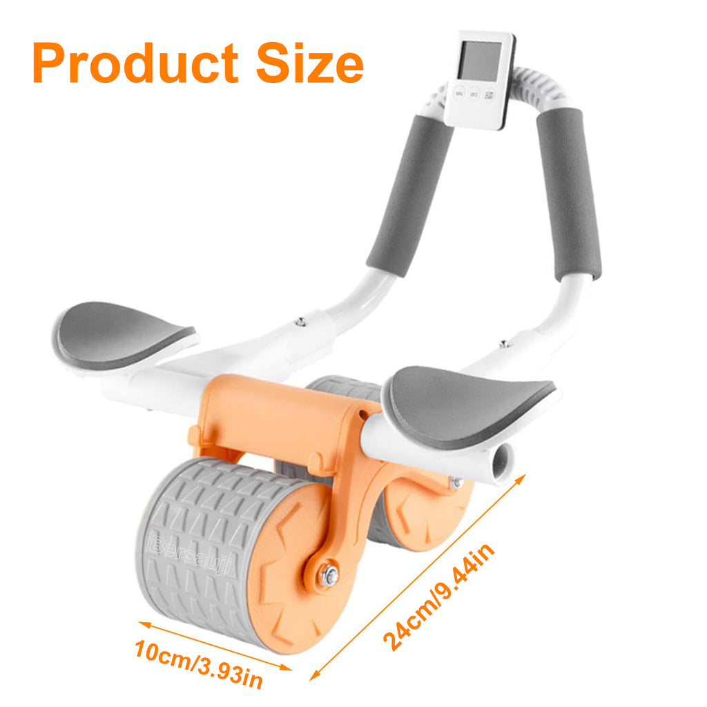2025 Smart Ab Roller with Timer & Elbow Support - Automatic Rebound Core Workout Equipment