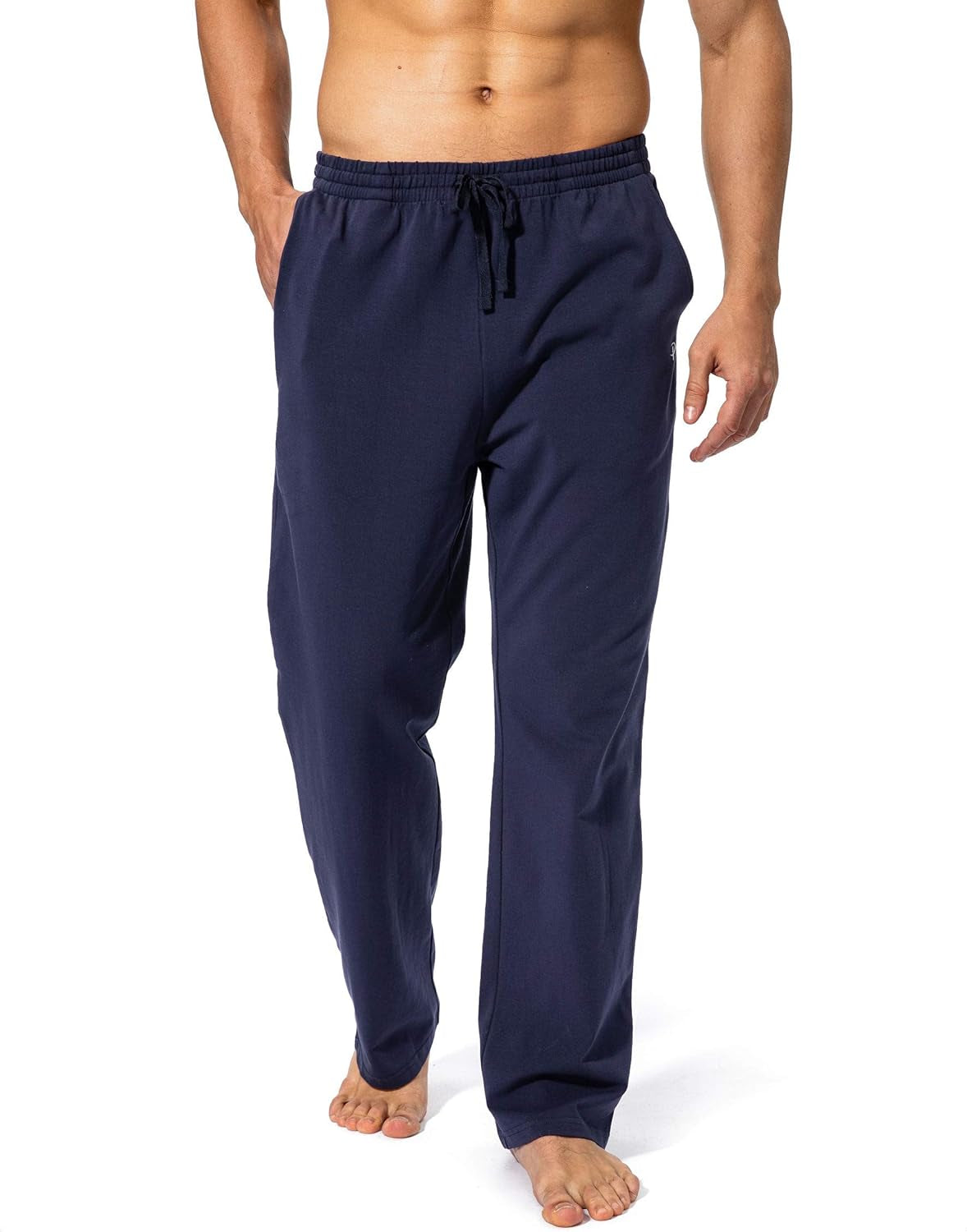 Men's Athletic Cotton Yoga Sweatpants - Casual Lounge Pants with Pockets