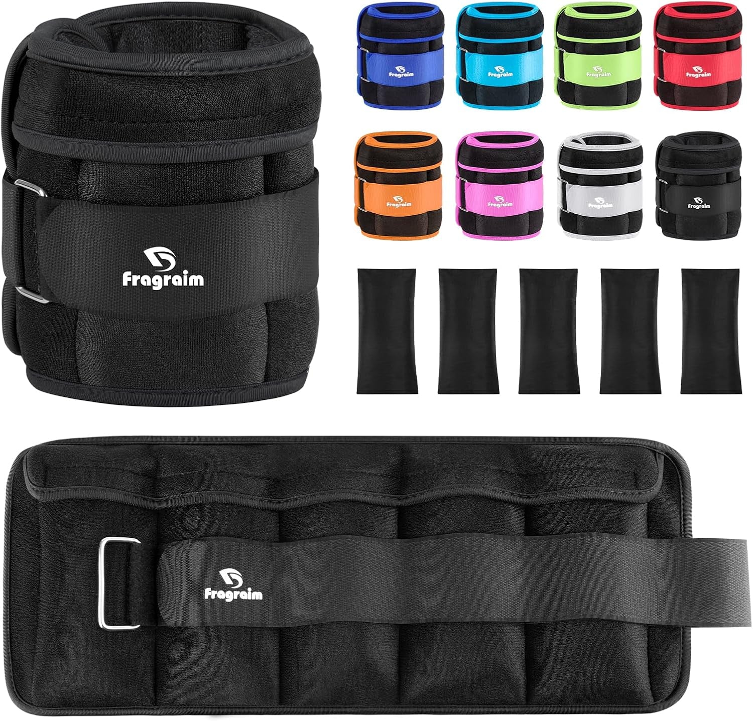Versatile Adjustable Ankle Weights (1-20 LBS) - Perfect for Jogging, Gymnastics, Aerobics & Physical Therapy with Removable Weights