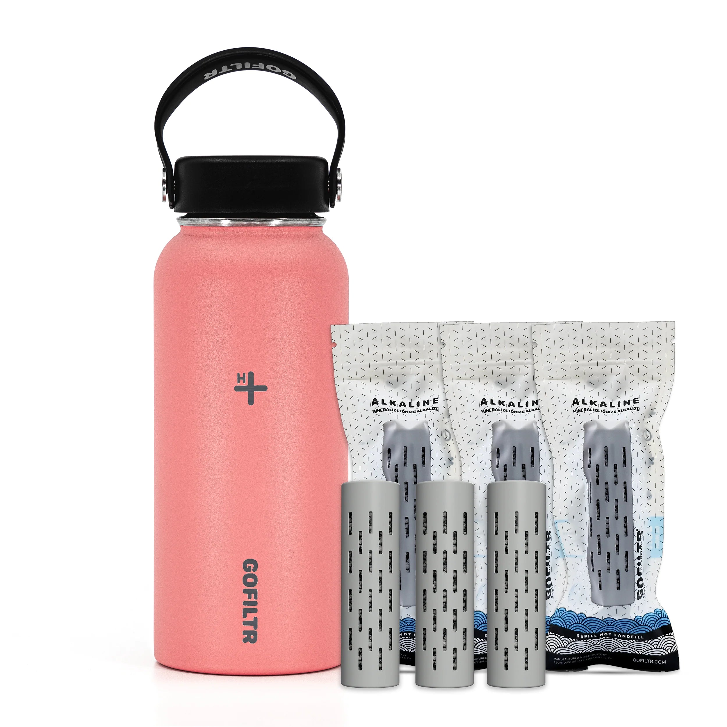 Premium 32 Oz Insulated Alkaline Water Bottle - Transform Tap Water into 9.5 pH Hydration