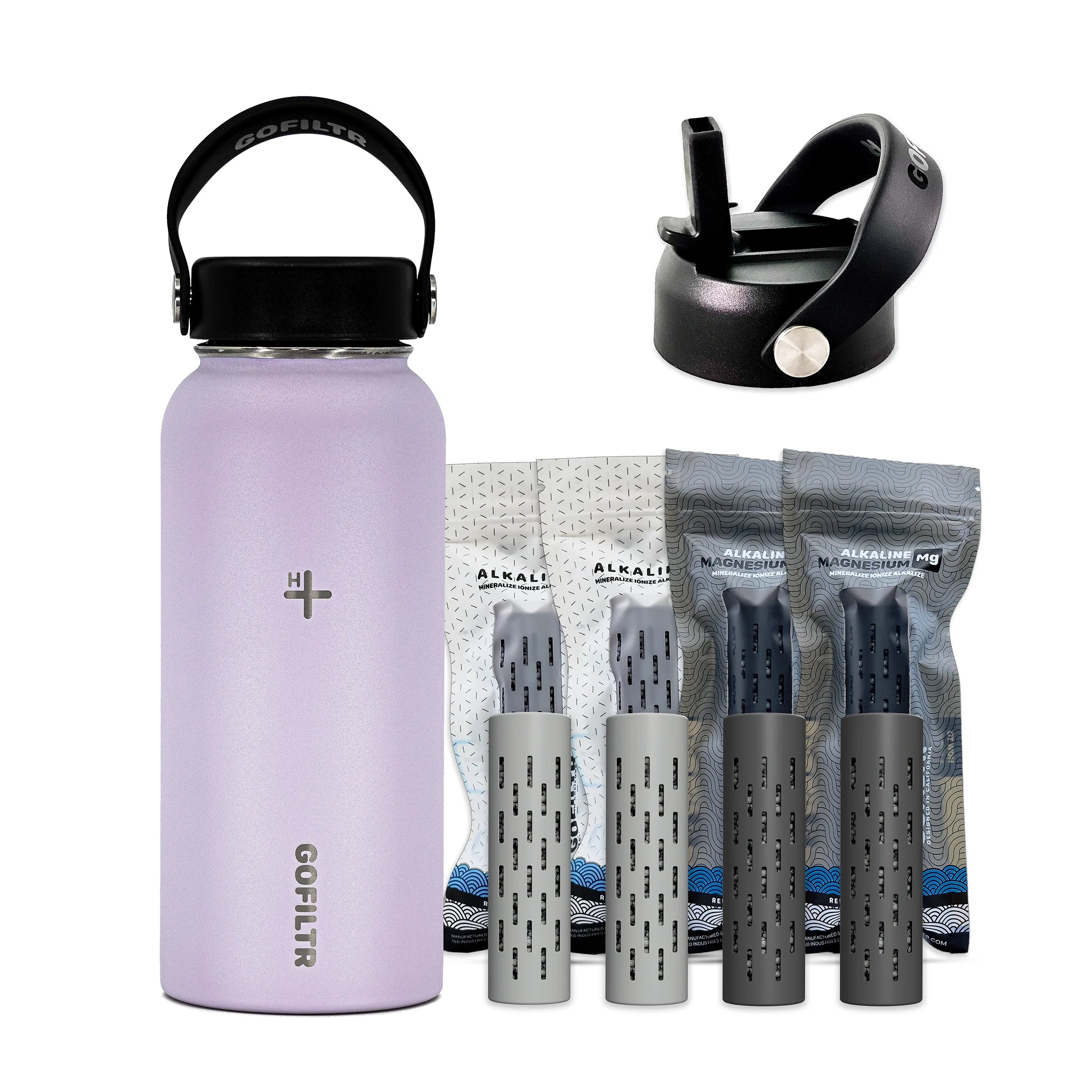 Premium 32 Oz Insulated Alkaline Water Bottle - Transform Tap Water into 9.5 pH Hydration