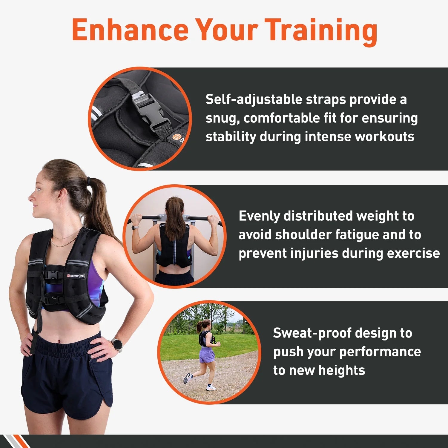 Elevate Your Workouts: Adjustable 5 lb Weighted Vest for Strength, Running, and Endurance Training