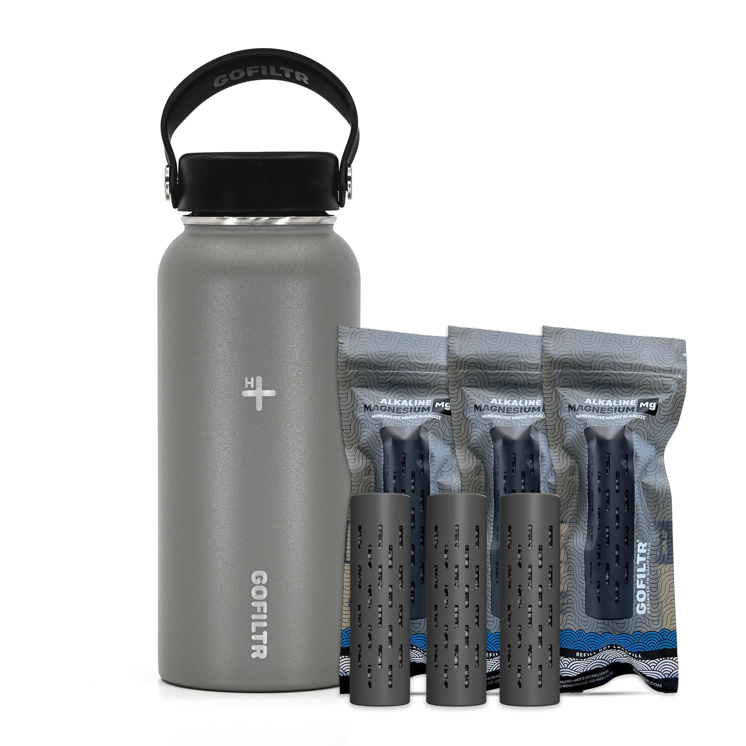 Premium 32 Oz Insulated Alkaline Water Bottle - Transform Tap Water into 9.5 pH Hydration