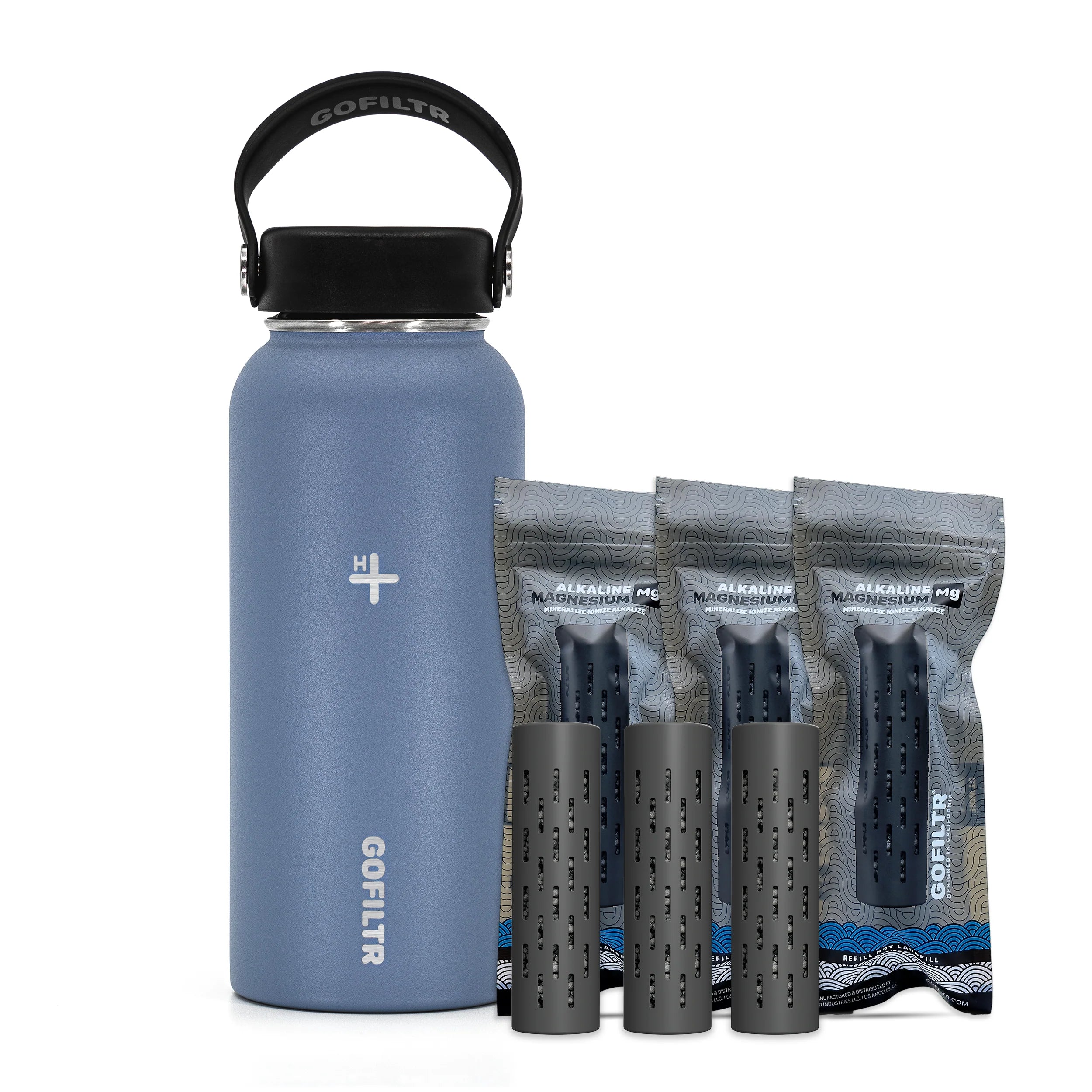 Premium 32 Oz Insulated Alkaline Water Bottle - Transform Tap Water into 9.5 pH Hydration