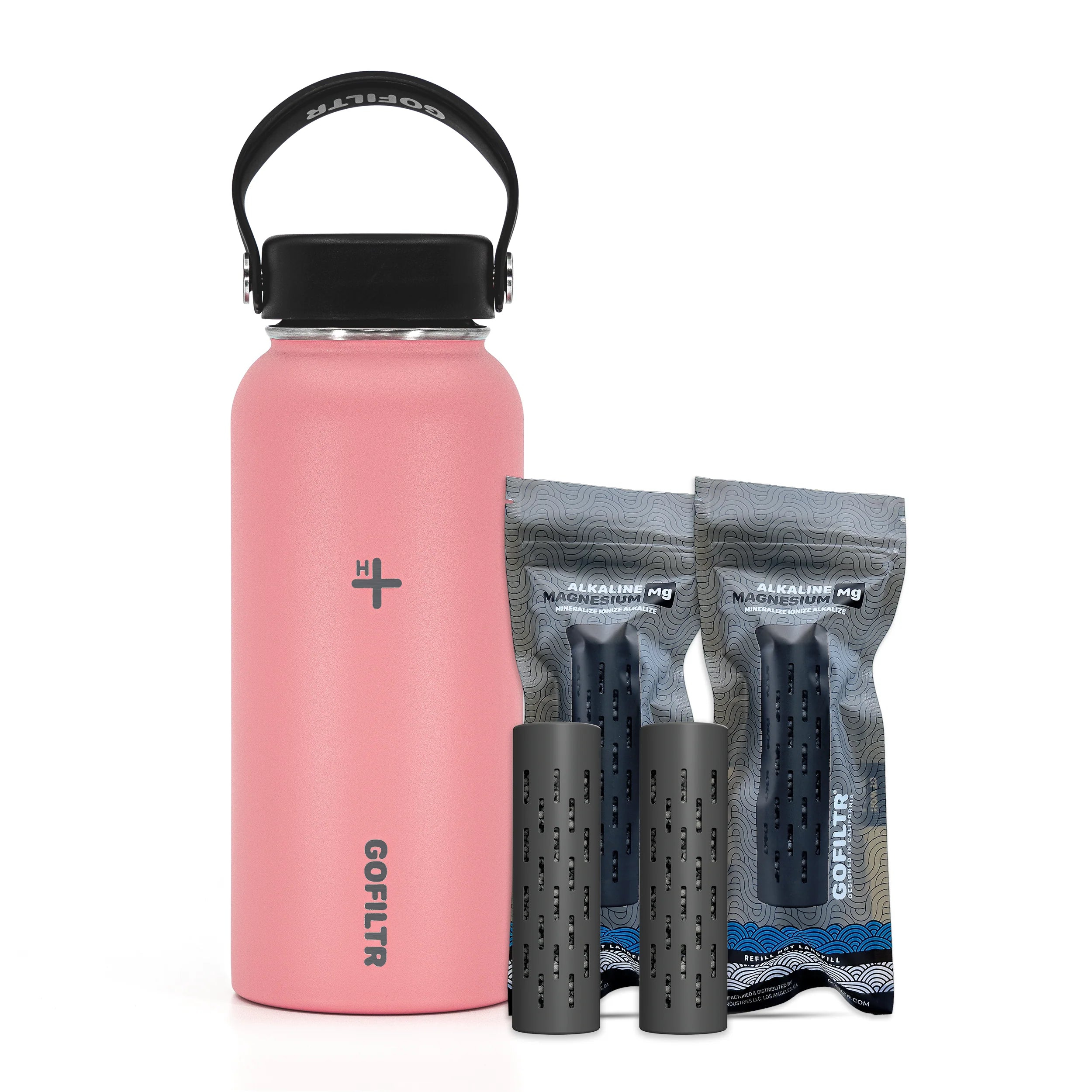 Premium 32 Oz Insulated Alkaline Water Bottle - Transform Tap Water into 9.5 pH Hydration
