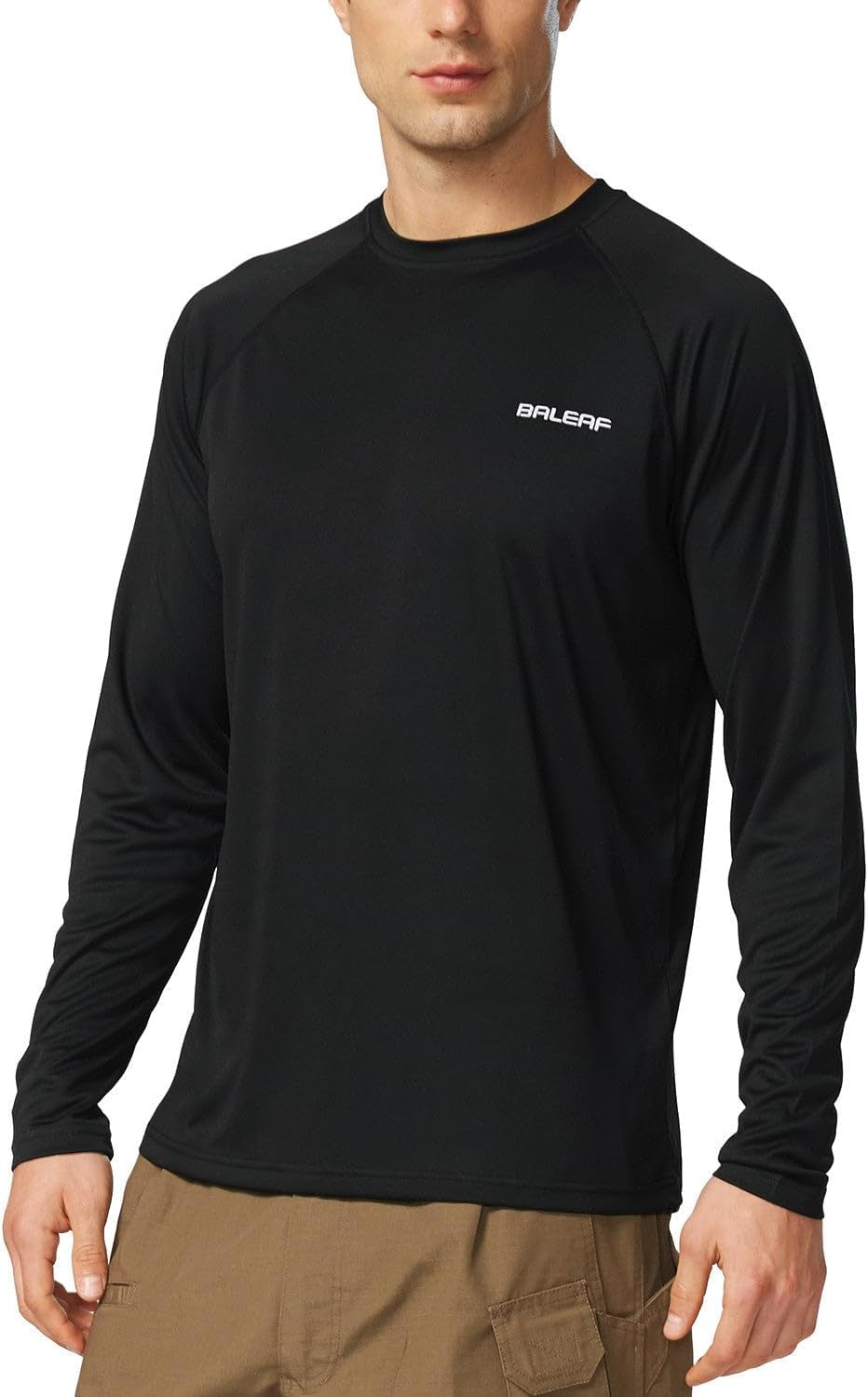 Men's Lightweight UV Protection Long Sleeve Rash Guard - SPF UPF 50+ Quick Dry for Fishing & Running