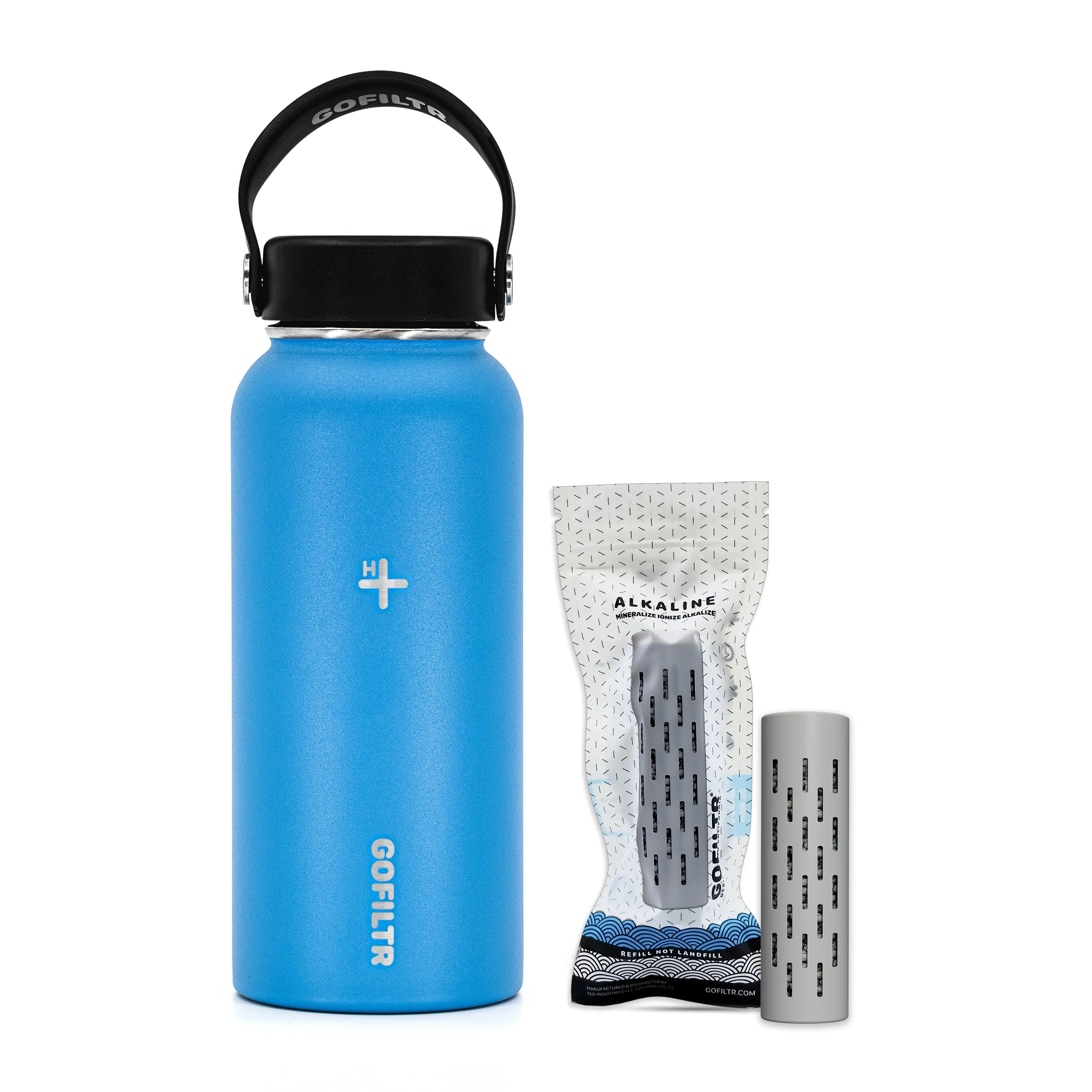 Premium 32 Oz Insulated Alkaline Water Bottle - Transform Tap Water into 9.5 pH Hydration
