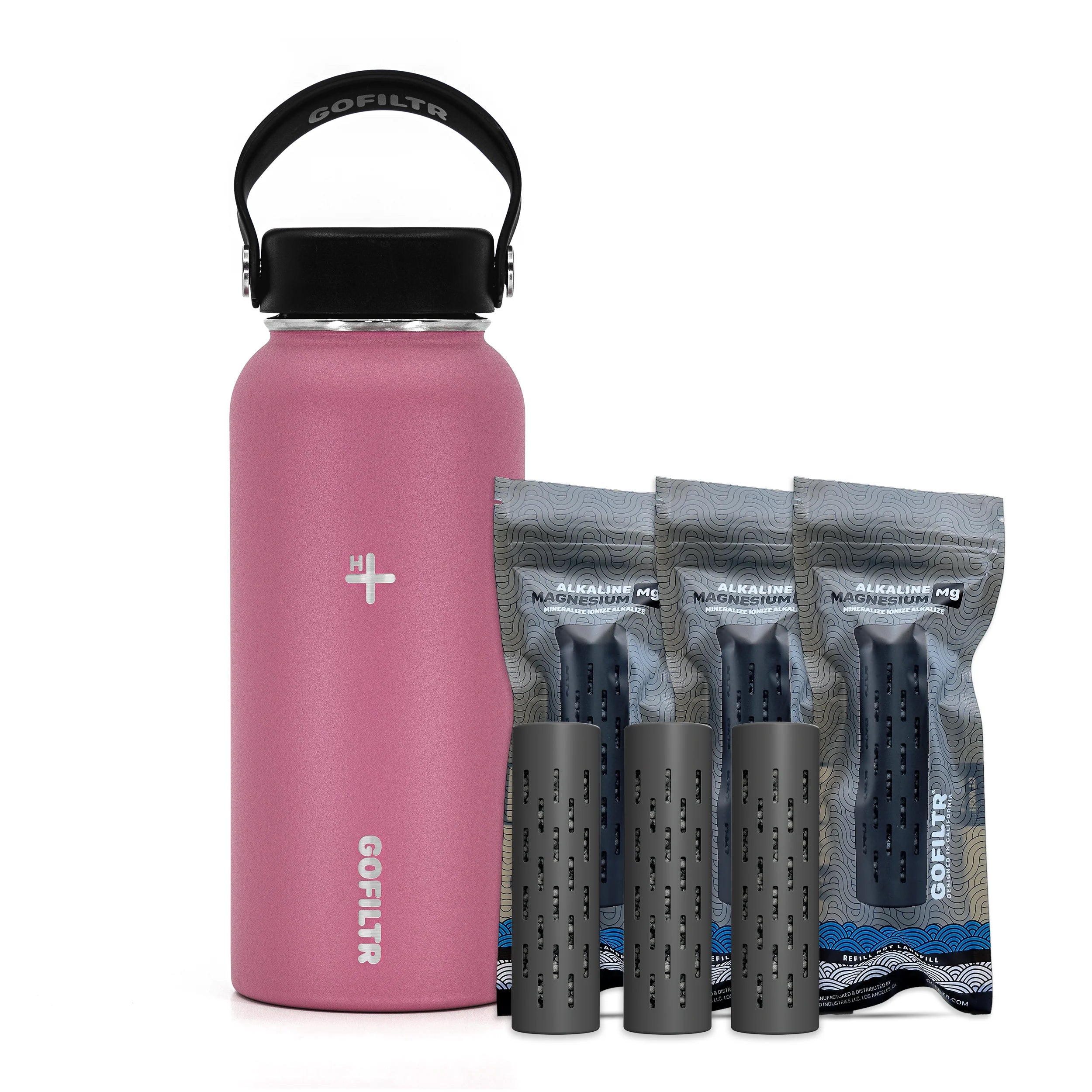 Premium 32 Oz Insulated Alkaline Water Bottle - Transform Tap Water into 9.5 pH Hydration
