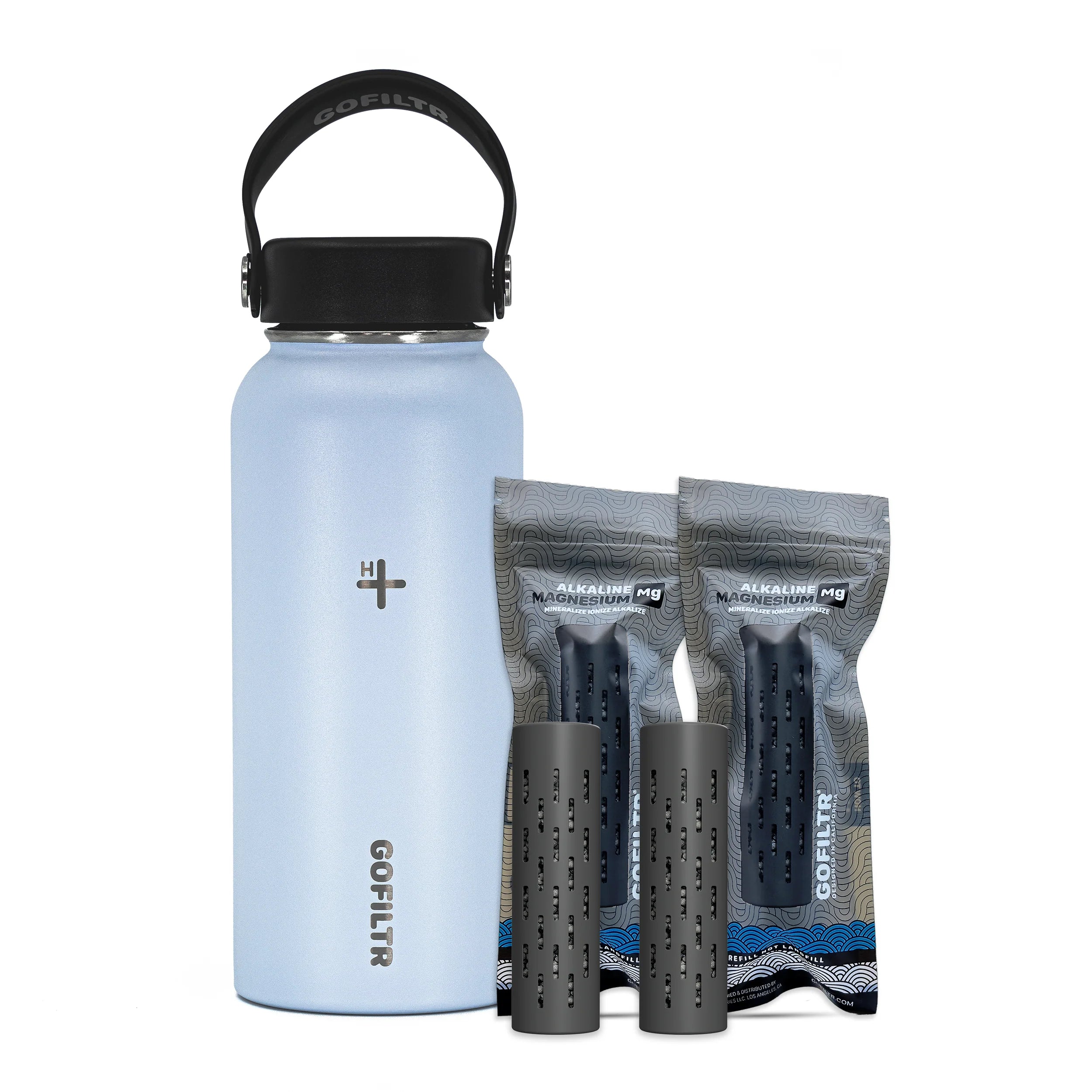 Premium 32 Oz Insulated Alkaline Water Bottle - Transform Tap Water into 9.5 pH Hydration