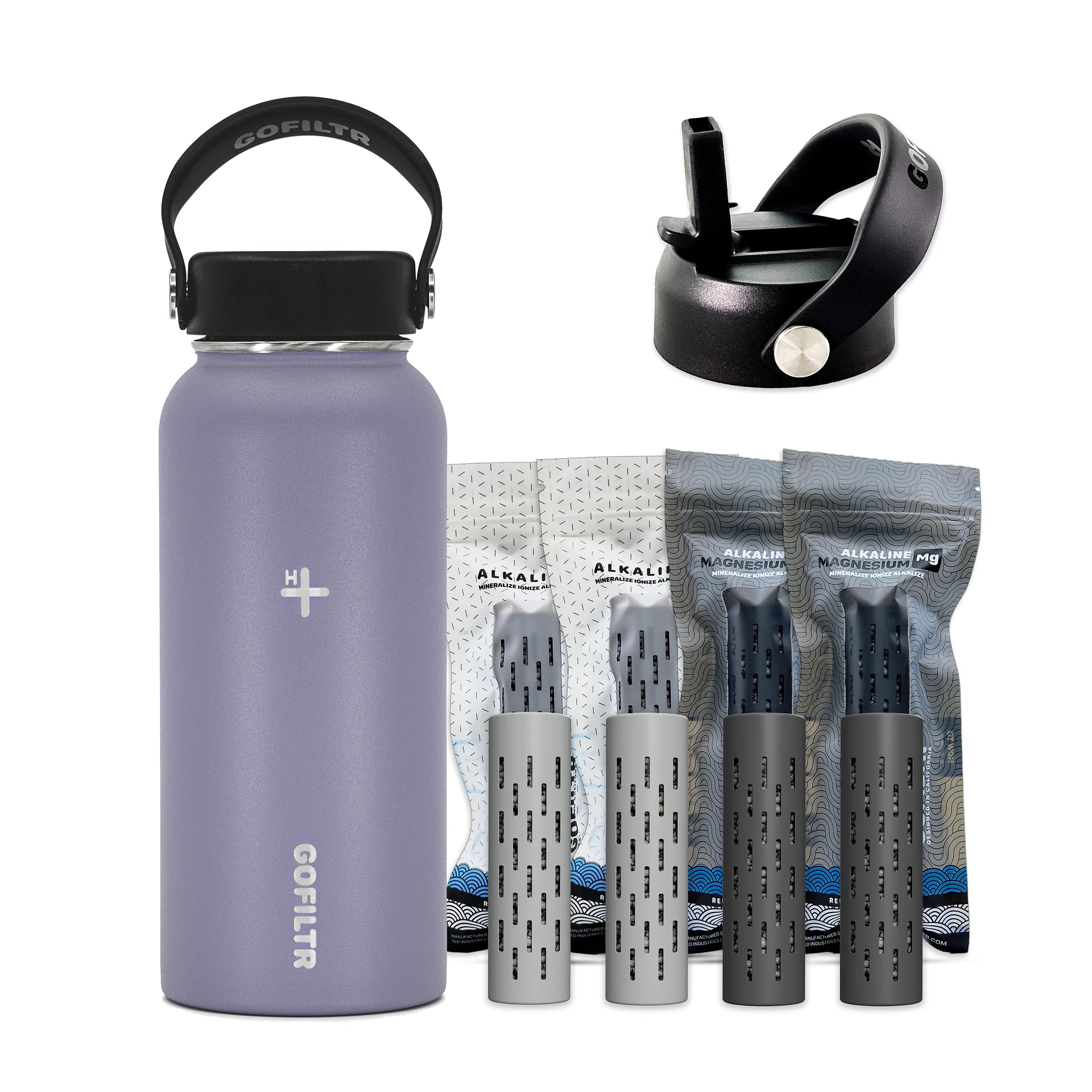 Premium 32 Oz Insulated Alkaline Water Bottle - Transform Tap Water into 9.5 pH Hydration