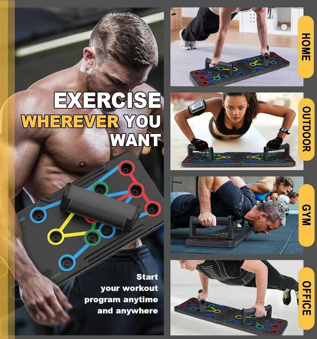 14-in-1 Push-Up Rack Board - Ultimate Workout Equipment for Sculpting ABS and Building Muscle