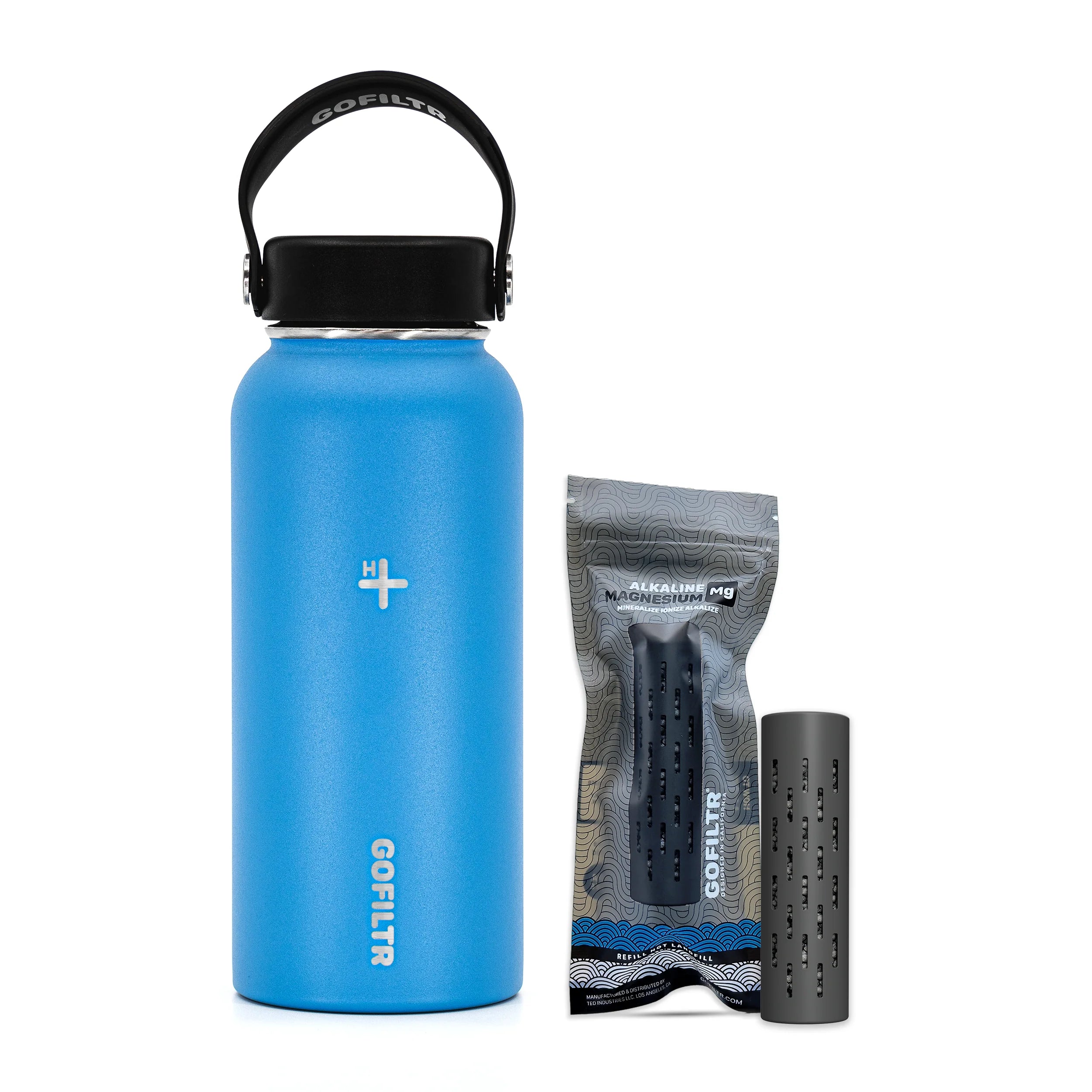 Premium 32 Oz Insulated Alkaline Water Bottle - Transform Tap Water into 9.5 pH Hydration