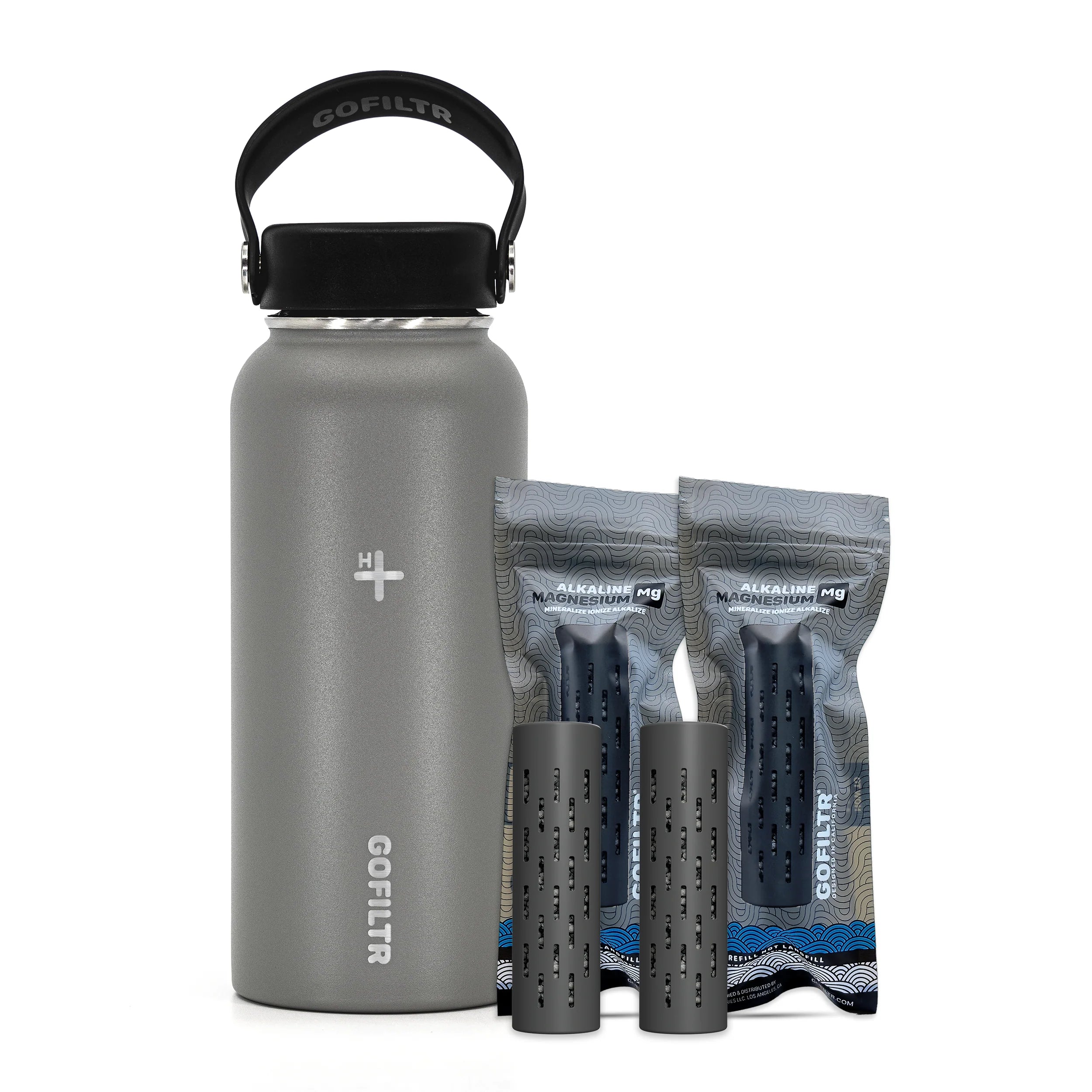 Premium 32 Oz Insulated Alkaline Water Bottle - Transform Tap Water into 9.5 pH Hydration