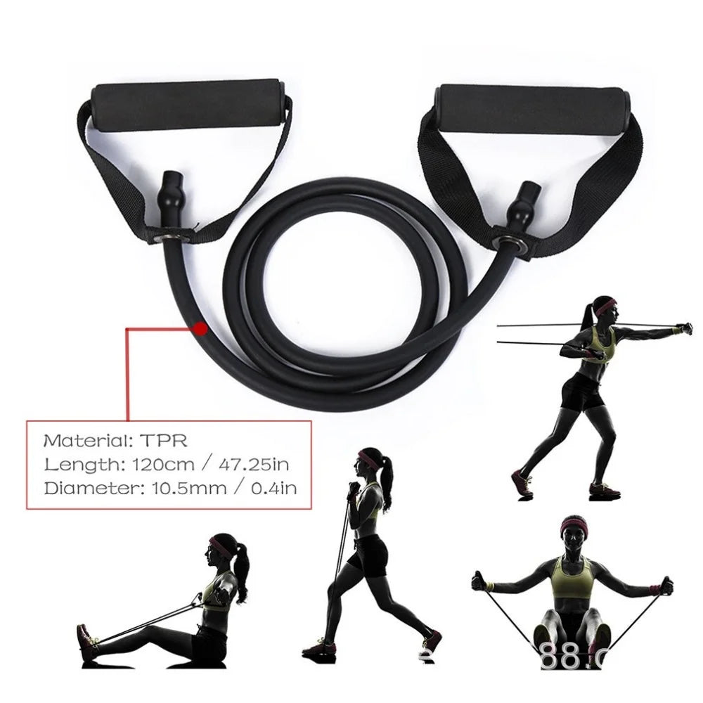 Premium Heavy Resistance Bands with Handles - Durable Black Exercise Bands for Strength Training