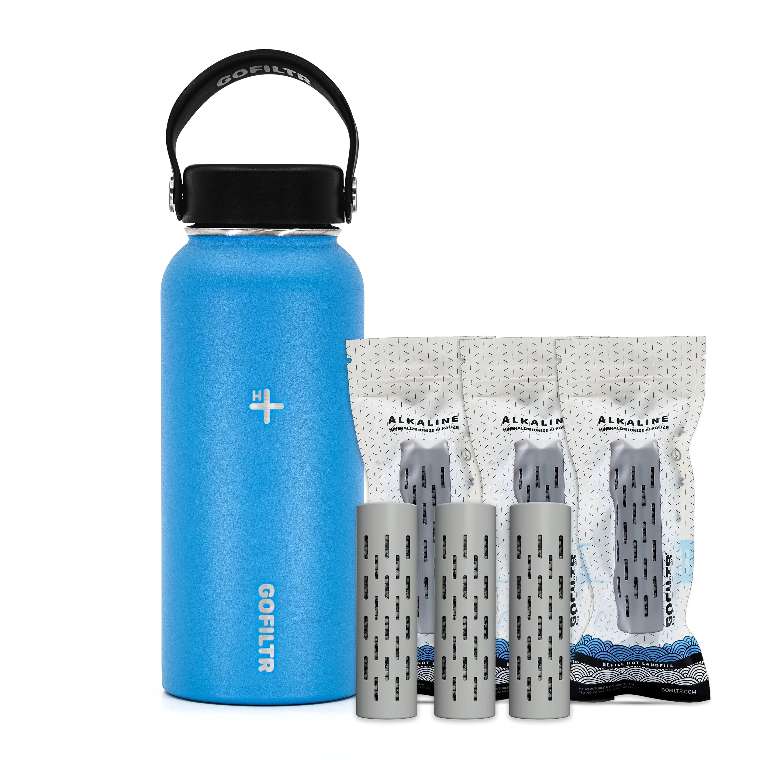 Premium 32 Oz Insulated Alkaline Water Bottle - Transform Tap Water into 9.5 pH Hydration