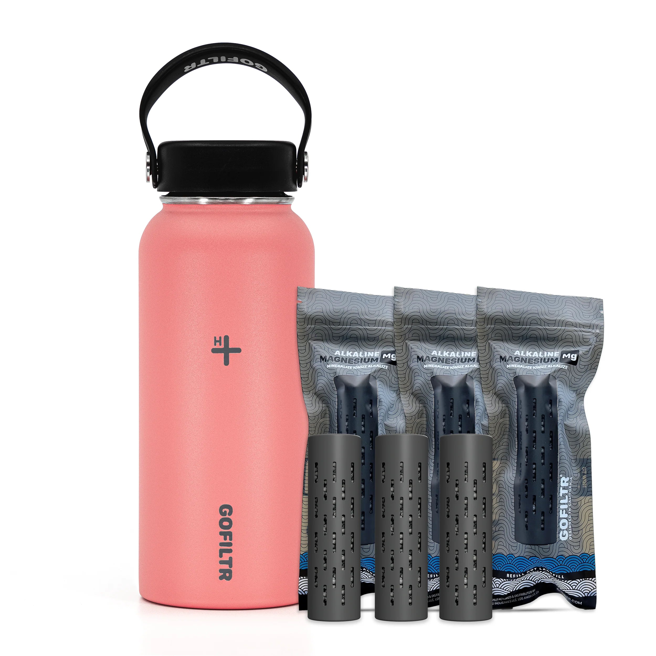 Premium 32 Oz Insulated Alkaline Water Bottle - Transform Tap Water into 9.5 pH Hydration