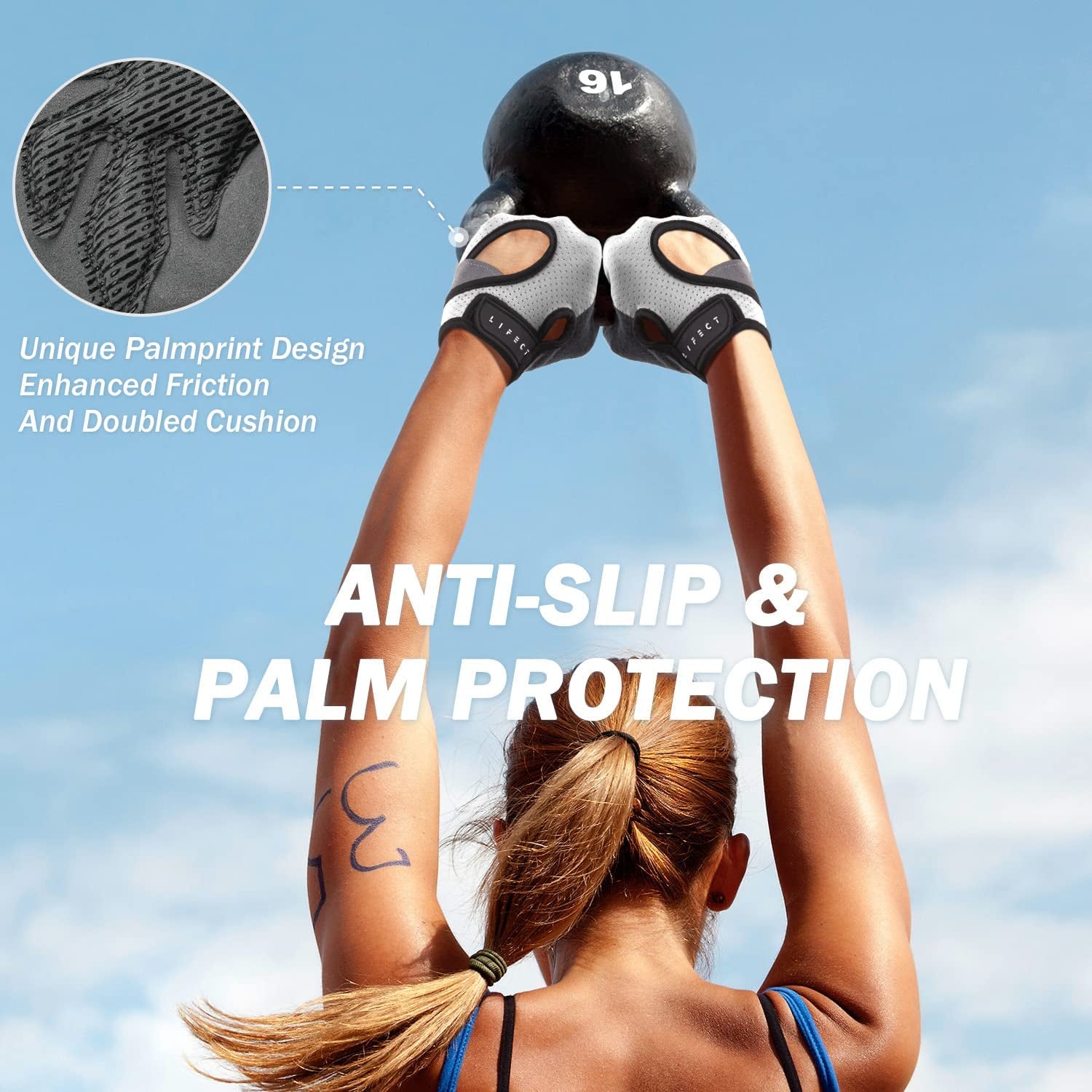 Freedom Workout Gloves - Ultimate Fingerless Knuckle Weight Lifting Gloves for Powerlifting & Gym - Unisex Design for Men & Women