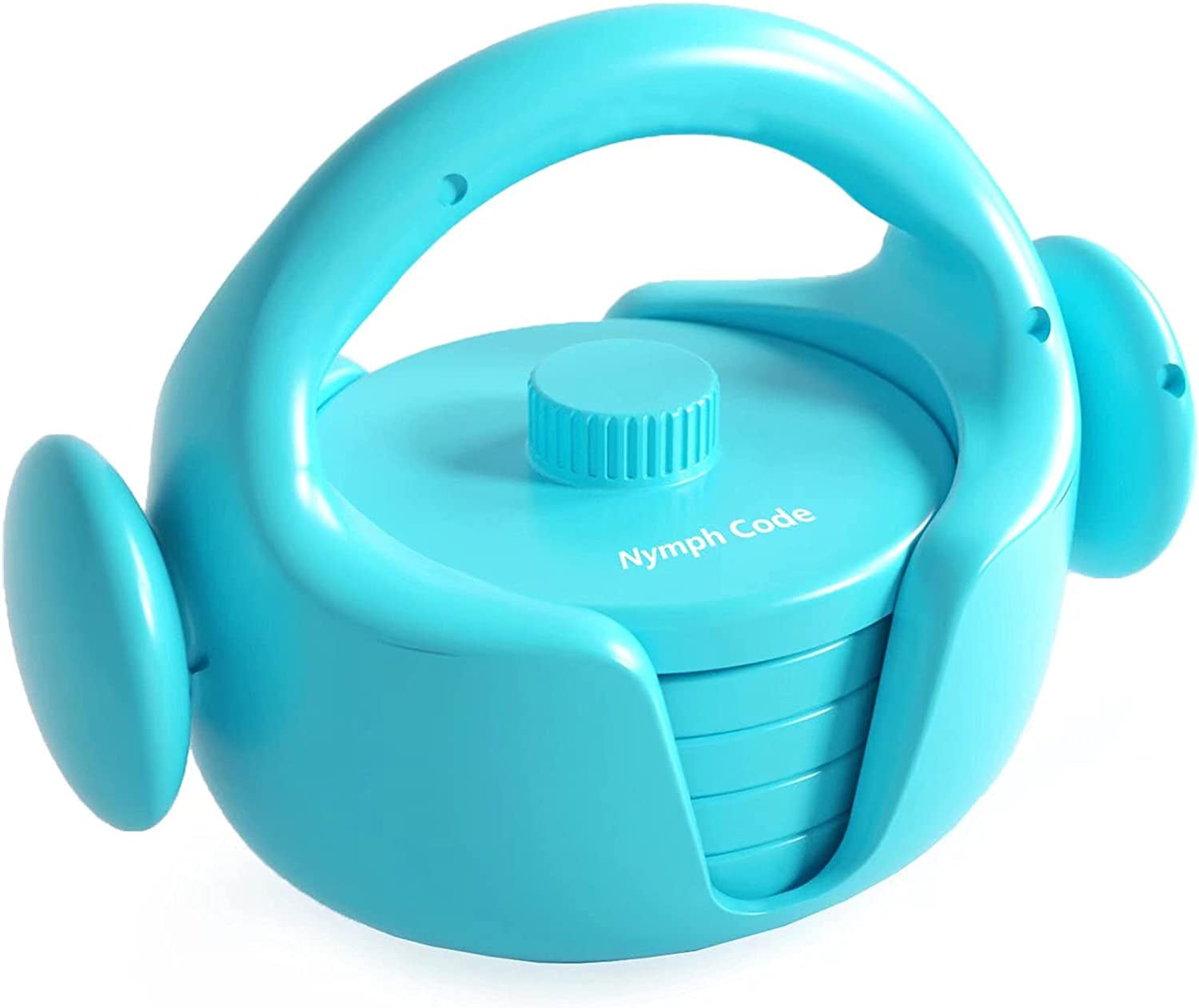 Adjustable Kettlebell Set with Three Grips - 5lbs, 8lbs, 12lbs, 15lbs for Strength Training & Full-Body Workouts - Perfect for Home or Gym - Blue