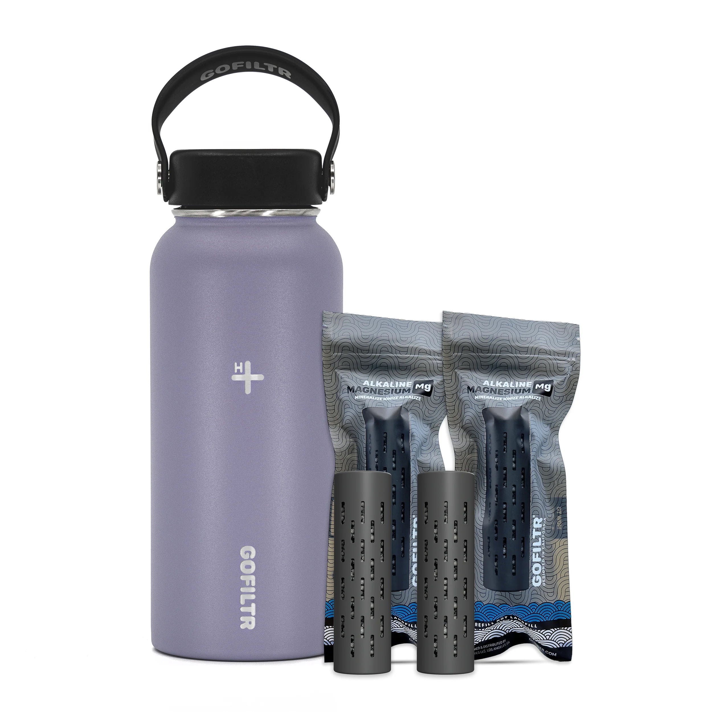 Premium 32 Oz Insulated Alkaline Water Bottle - Transform Tap Water into 9.5 pH Hydration