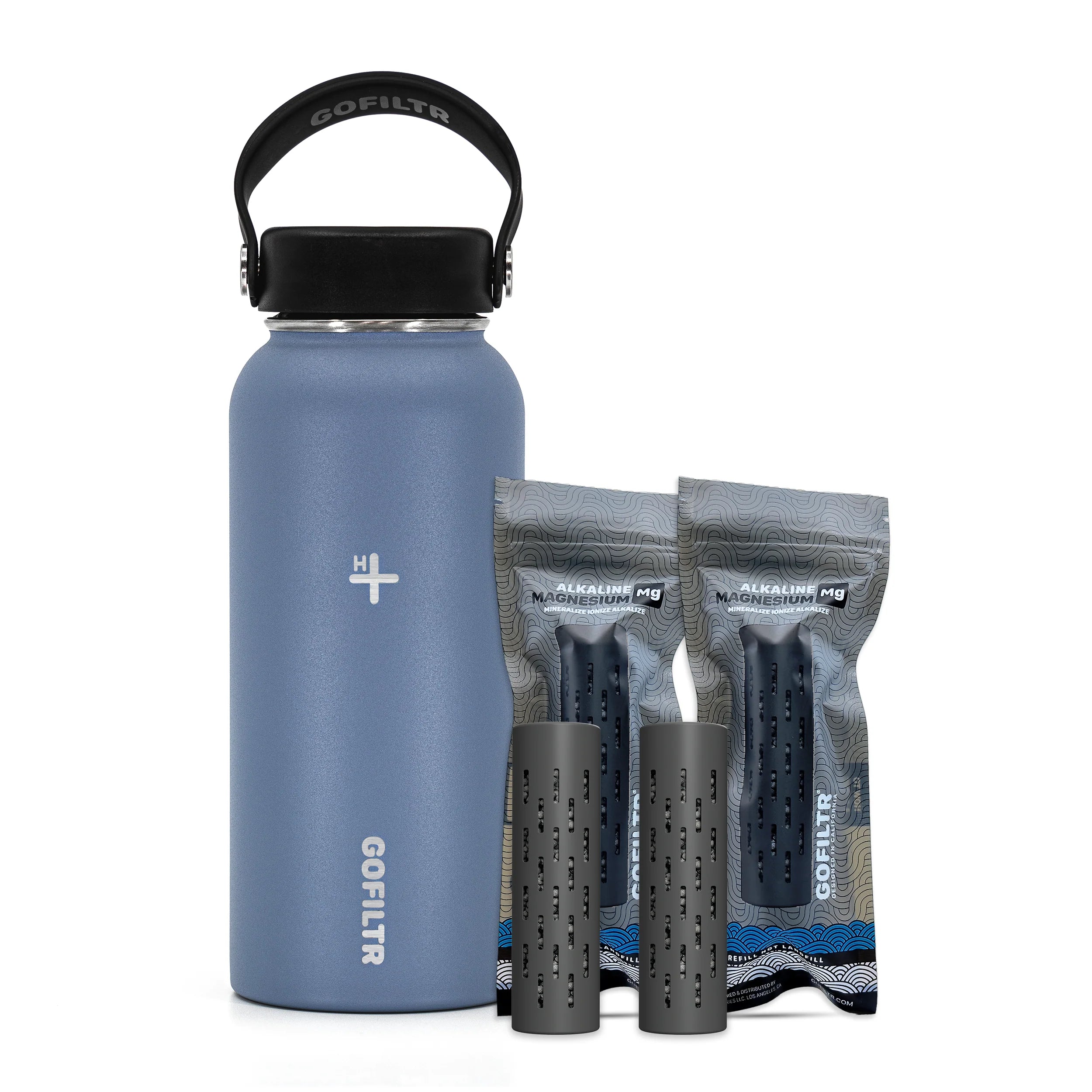 Premium 32 Oz Insulated Alkaline Water Bottle - Transform Tap Water into 9.5 pH Hydration