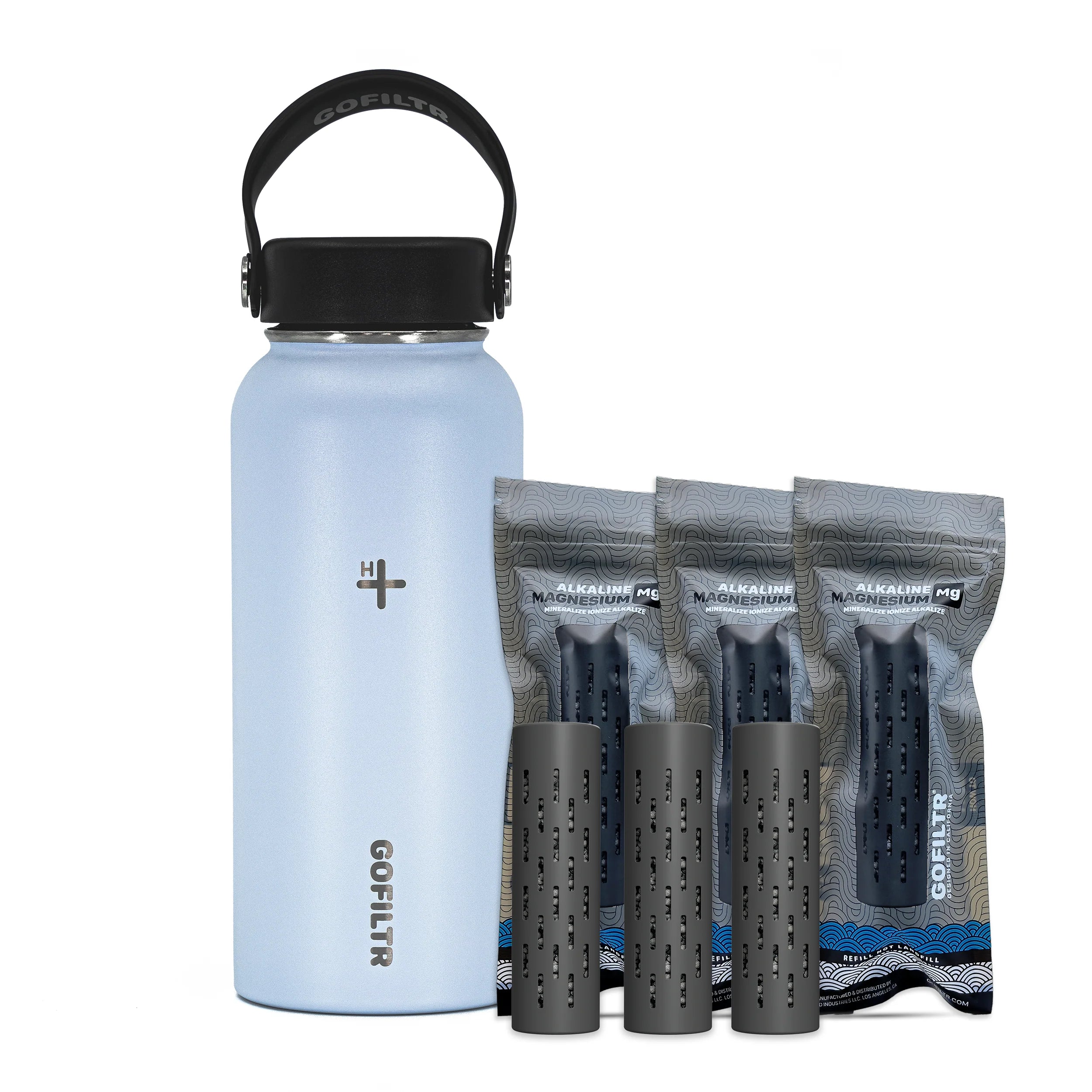 Premium 32 Oz Insulated Alkaline Water Bottle - Transform Tap Water into 9.5 pH Hydration