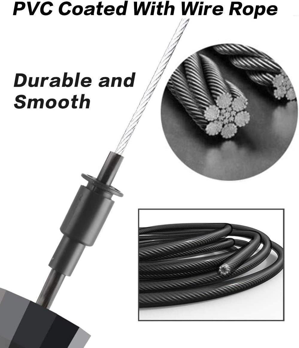 Tangle-Free Jump Rope Set - Adjustable Speed Skipping Ropes with Memory Foam Handles for Men, Women & Kids - 2 Pack