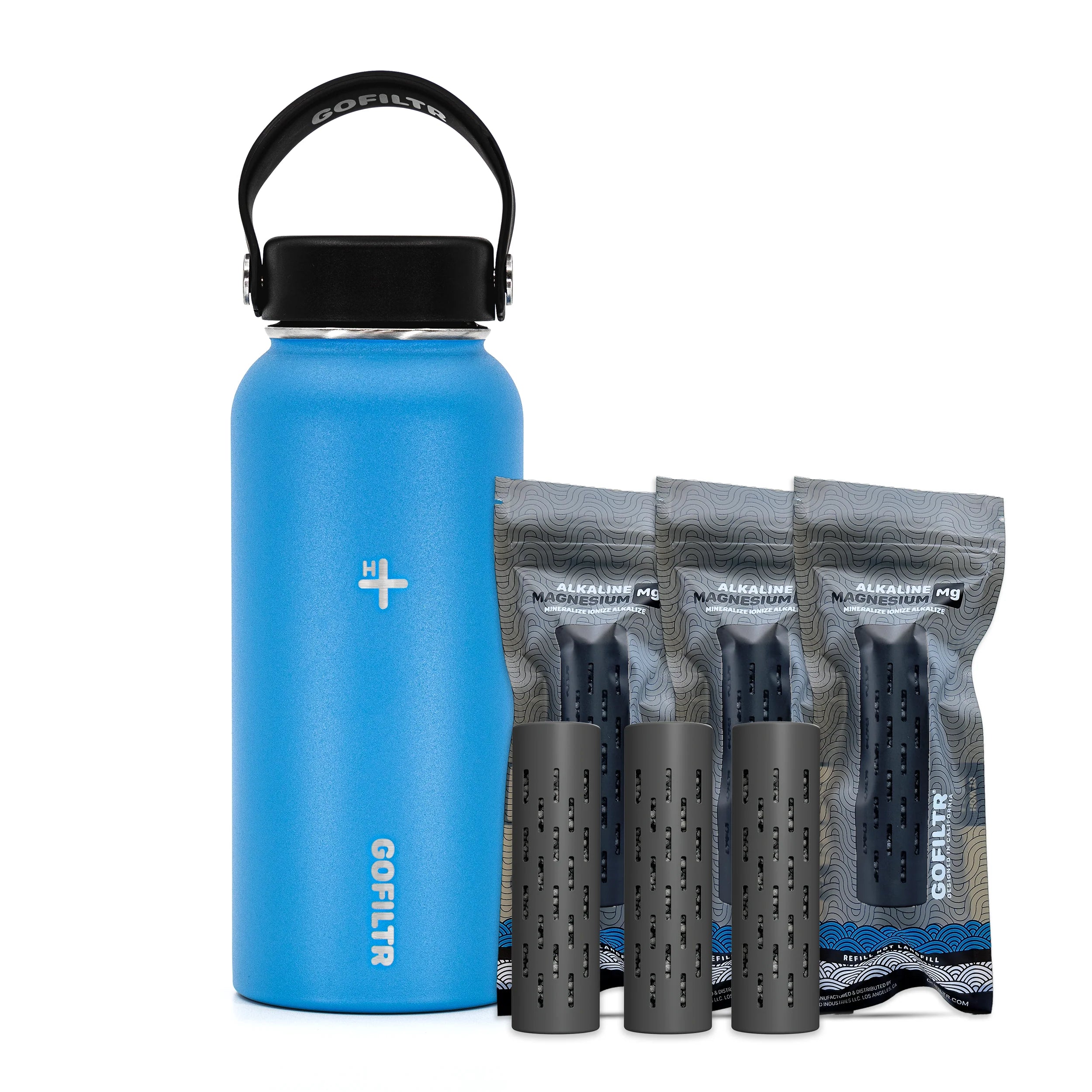 Premium 32 Oz Insulated Alkaline Water Bottle - Transform Tap Water into 9.5 pH Hydration