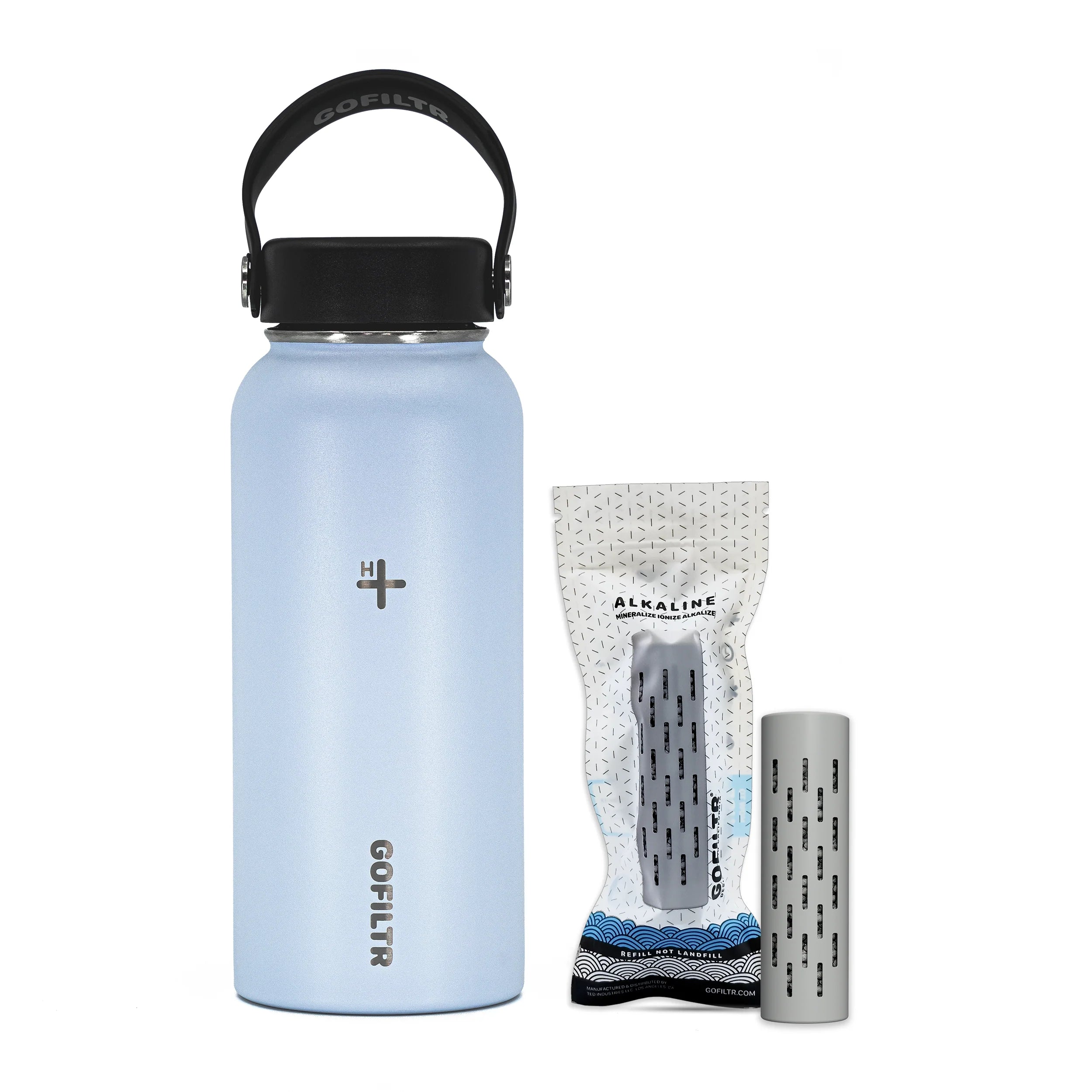 Premium 32 Oz Insulated Alkaline Water Bottle - Transform Tap Water into 9.5 pH Hydration