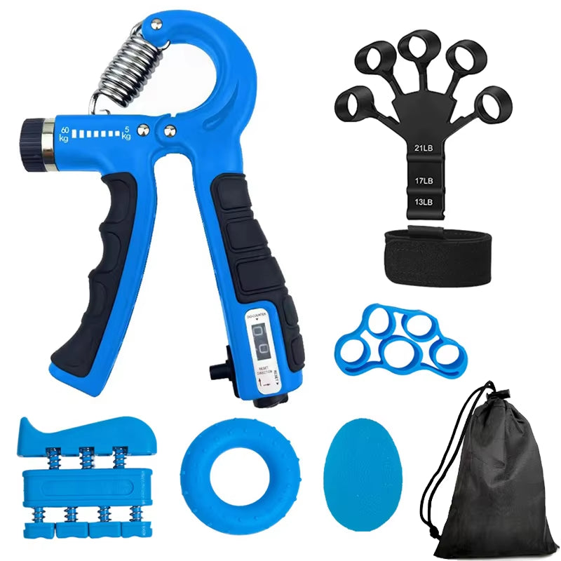 Adjustable 5-60Kg Hand Grip Strengthener with Counter - Ultimate Forearm and Wrist Exerciser for Muscle Building