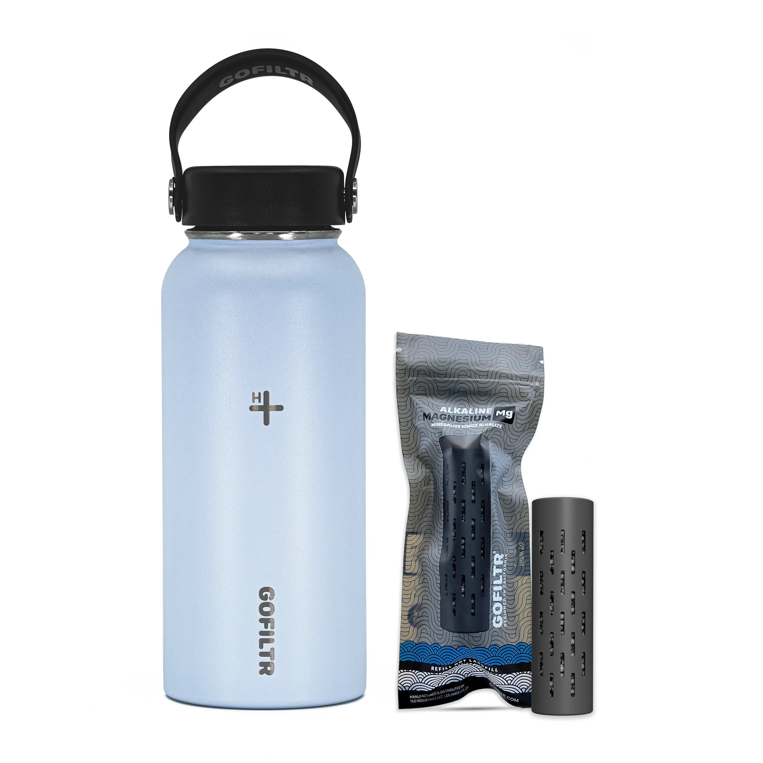 Premium 32 Oz Insulated Alkaline Water Bottle - Transform Tap Water into 9.5 pH Hydration
